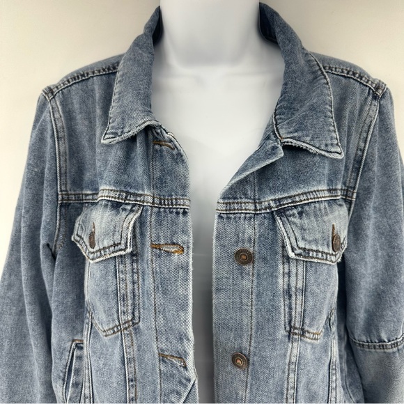 Free People | Rumors Denim Jacket in Light Indigo Blue | Large - Picture 7 of 16